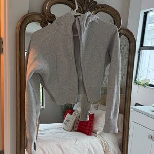 lululemon athletica Gray Cropped Hoodie
